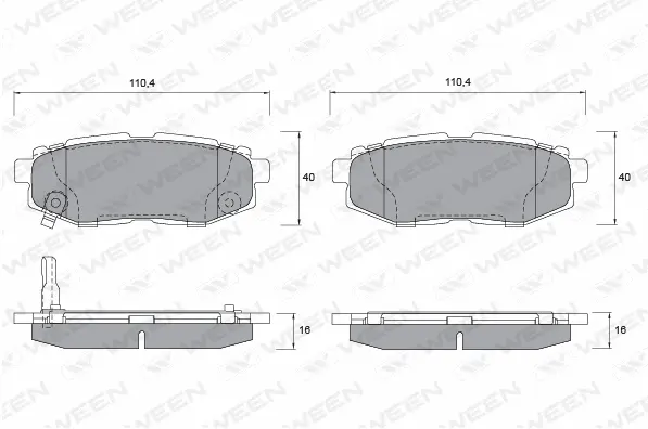 Brake Pad Set, disc brake (151-2588)