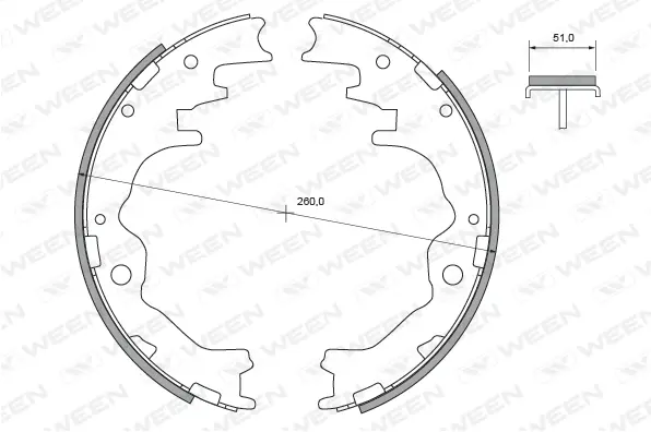 Brake Shoe Set (152-2377)
