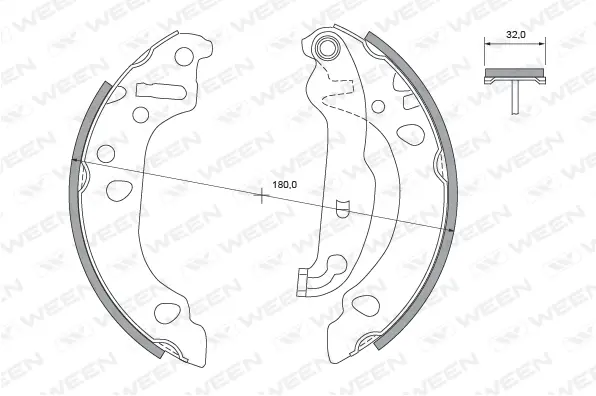 Brake Shoe Set (152-2351)