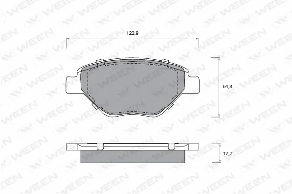 Brake Pad Set, disc brake (151-1151)