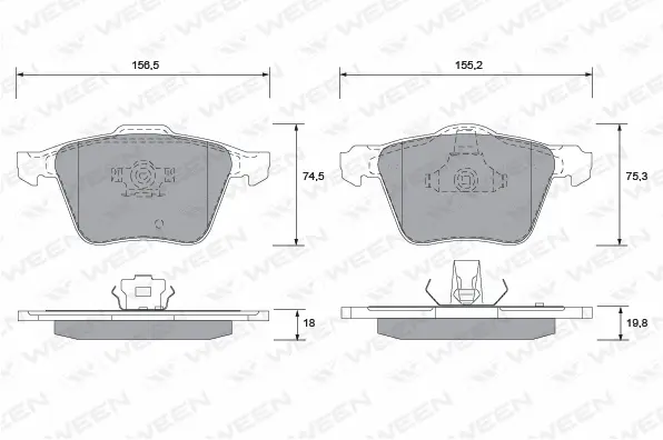 Brake Pad Set, disc brake (151-1351)