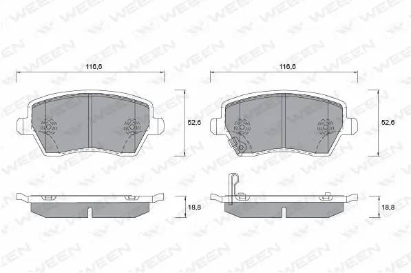 Brake Pad Set, disc brake (151-2358)
