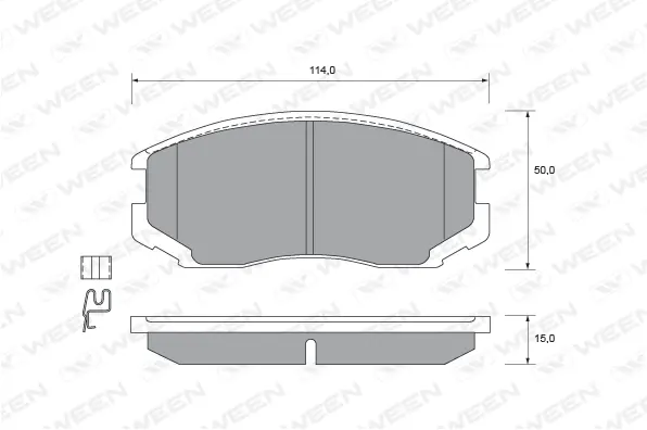 Brake Pad Set, disc brake (151-2205)
