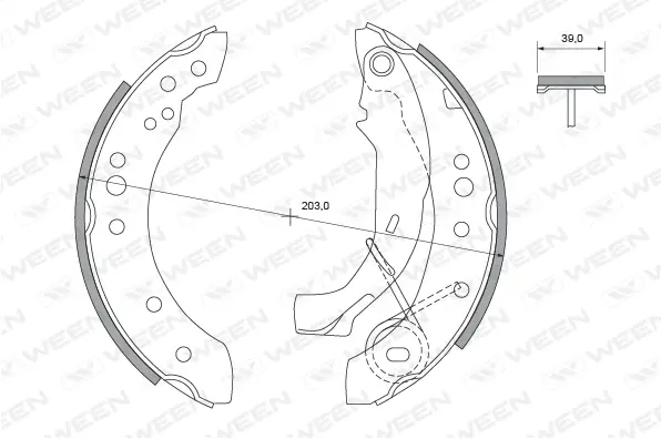 Brake Shoe Set (152-2038)