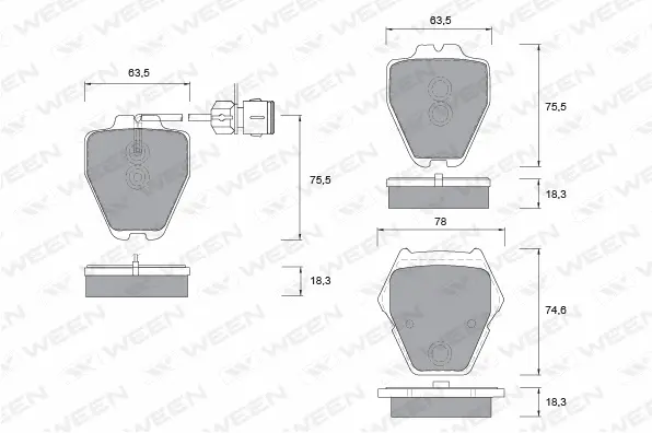 Brake Pad Set, disc brake (151-1025)