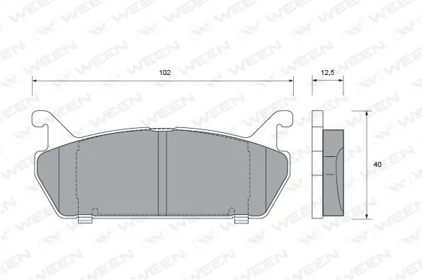 Brake Pad Set, disc brake (151-1489)