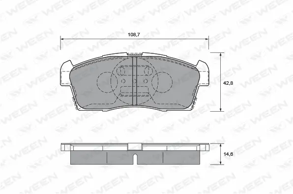 Brake Pad Set, disc brake (151-2172)