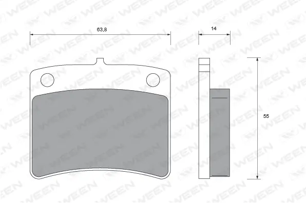 Brake Pad Set, disc brake (151-1564)