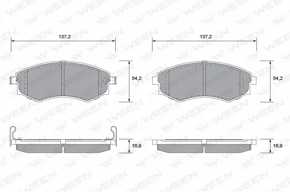 Brake Pad Set, disc brake (151-1119)