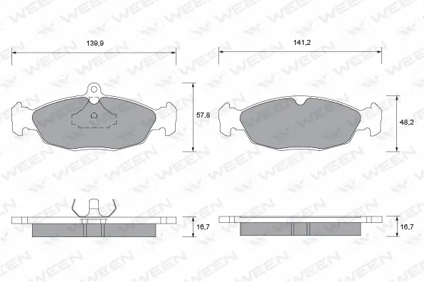 Brake Pad Set, disc brake (151-1108)