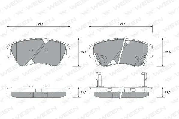 Brake Pad Set, disc brake (151-2340)