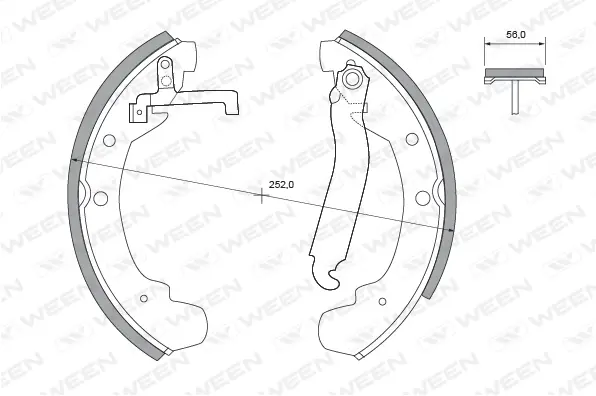Brake Shoe Set (152-2360)
