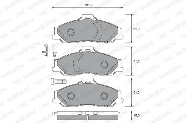 Brake Pad Set, disc brake (151-2315)
