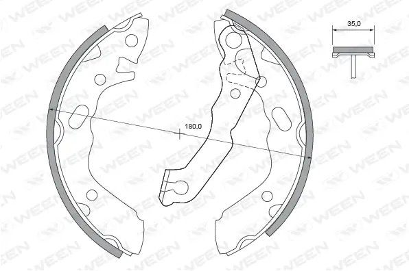 Brake Shoe Set (152-2386)