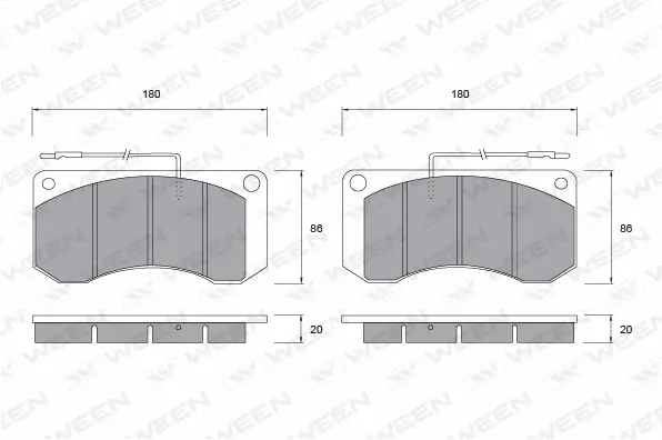 Brake Pad Set, disc brake (151-1037)