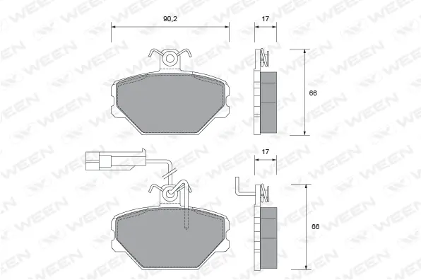 Brake Pad Set, disc brake (151-1459)
