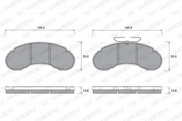 Brake Pad Set, disc brake (151-1302)