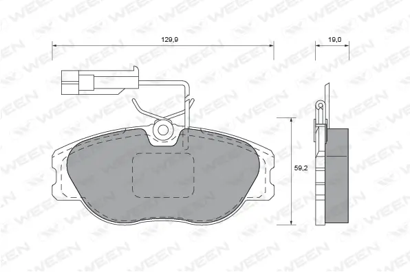 Brake Pad Set, disc brake (151-1602)