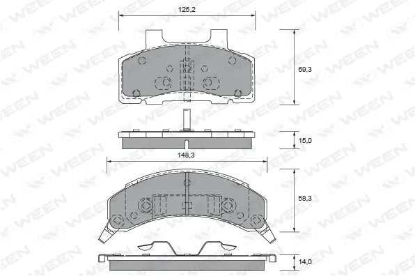 Brake Pad Set, disc brake (151-2404)