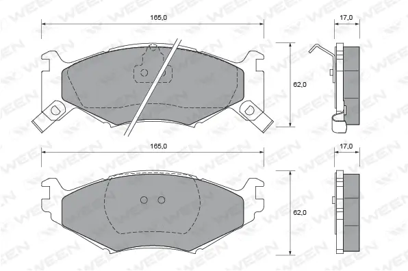 Brake Pad Set, disc brake (151-1680)