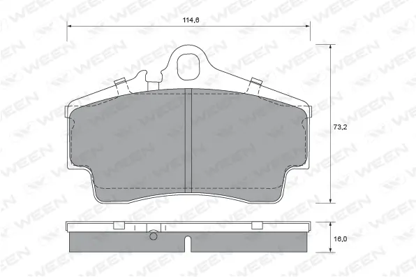 Brake Pad Set, disc brake (151-1840)