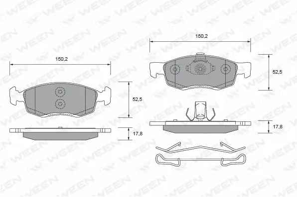 Brake Pad Set, disc brake (151-2673)