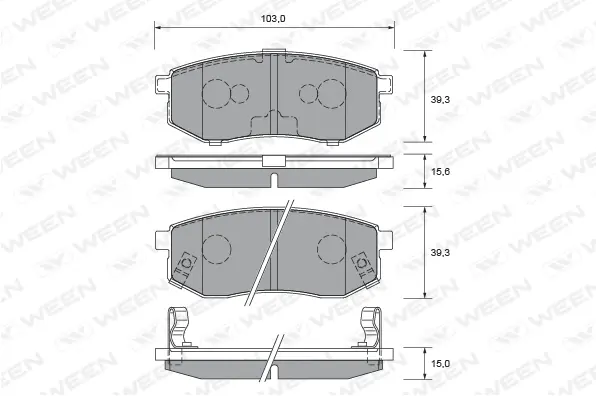 Brake Pad Set, disc brake (151-2236)