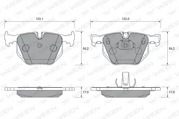 Brake Pad Set, disc brake (151-2328)