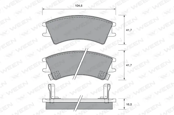 Brake Pad Set, disc brake (151-2165)