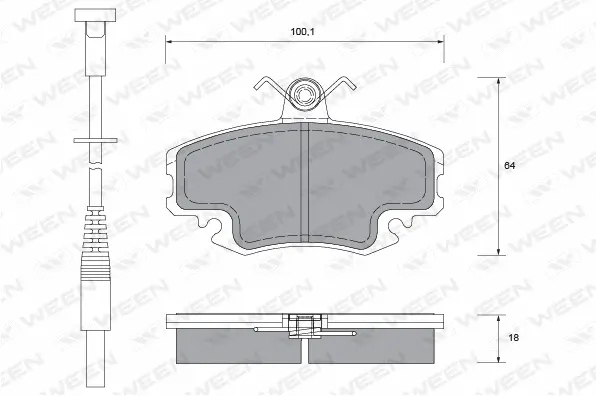 Brake Pad Set, disc brake (151-1107)