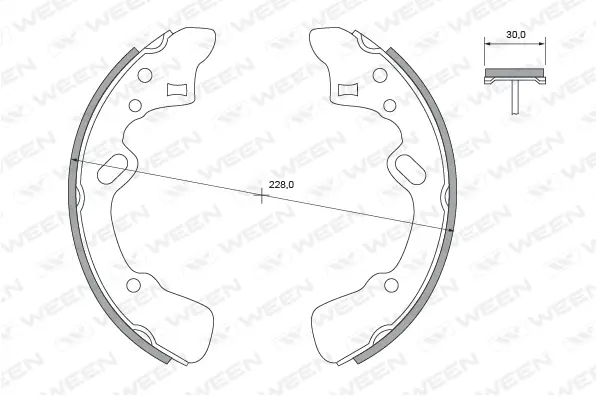 Brake Shoe Set (152-2368)