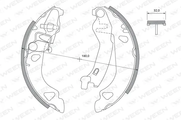 Brake Shoe Set (152-2388)