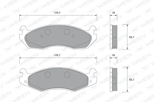 Brake Pad Set, disc brake (151-1713)