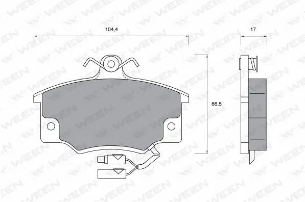 Brake Pad Set, disc brake (151-1012)