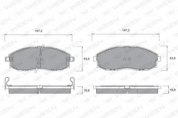 Brake Pad Set, disc brake (151-1174)