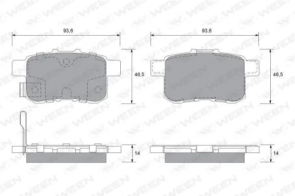 Brake Pad Set, disc brake (151-2569)