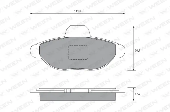 Brake Pad Set, disc brake (151-1635)