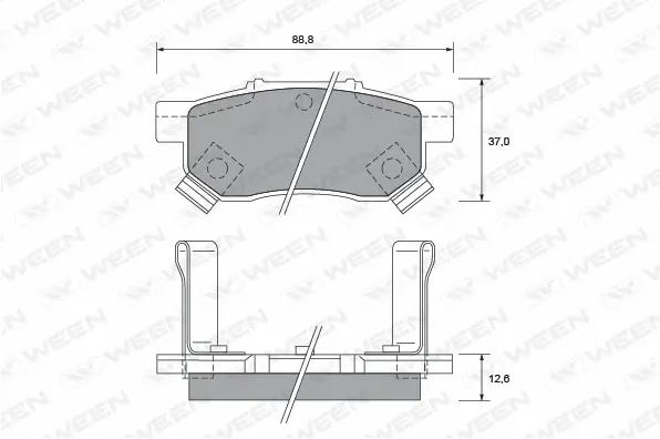 Brake Pad Set, disc brake (151-2159)