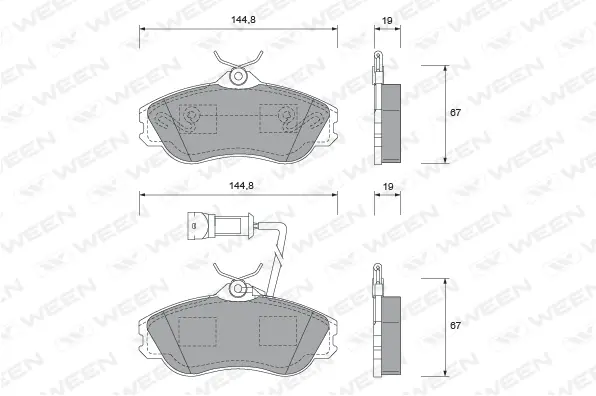 Brake Pad Set, disc brake (151-1452)
