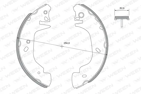 Brake Shoe Set (152-2412)