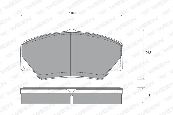 Brake Pad Set, disc brake (151-2366)