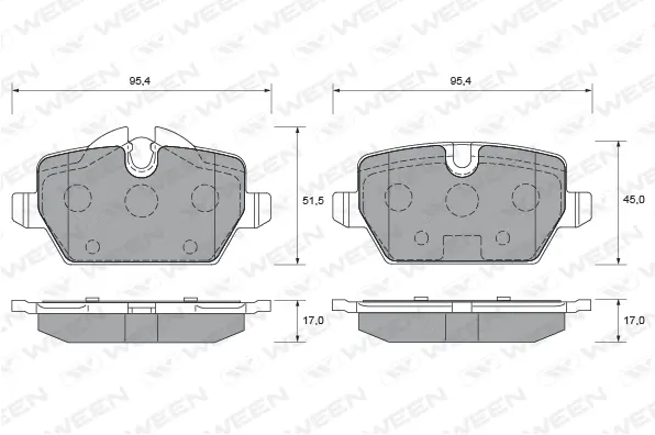 Brake Pad Set, disc brake (151-1987)