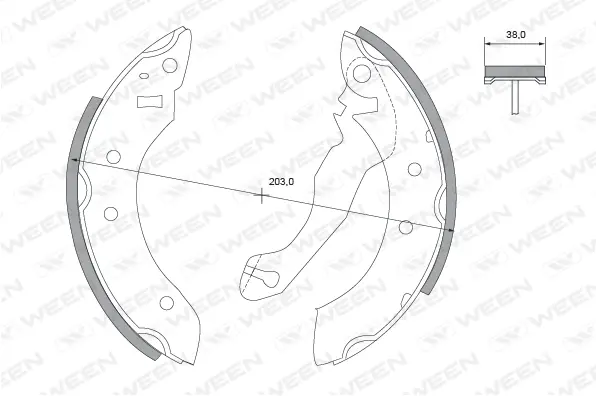 Brake Shoe Set (152-2218)