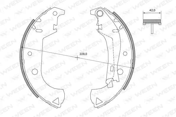 Brake Shoe Set (152-2116)