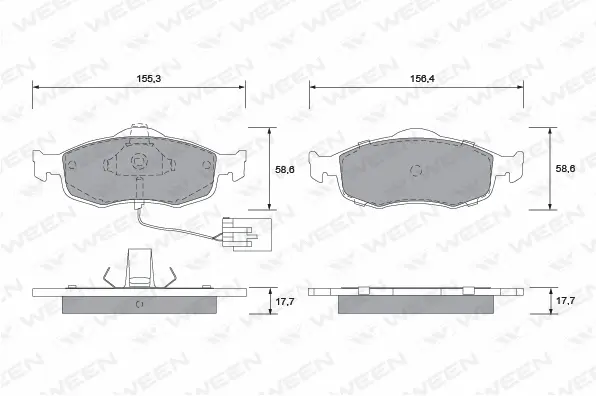 Brake Pad Set, disc brake (151-1291)