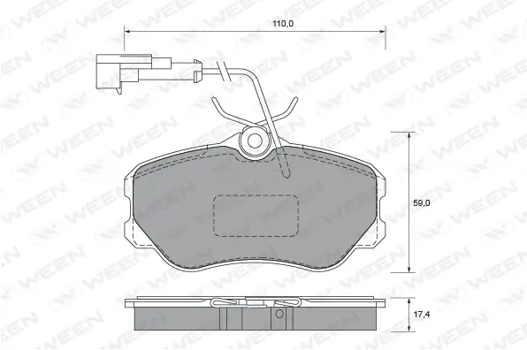 Brake Pad Set, disc brake (151-1632)