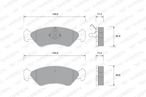 Brake Pad Set, disc brake (151-1554)