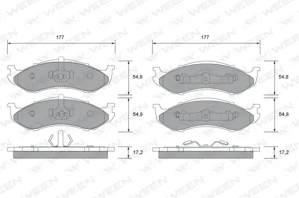Brake Pad Set, disc brake (151-2492)