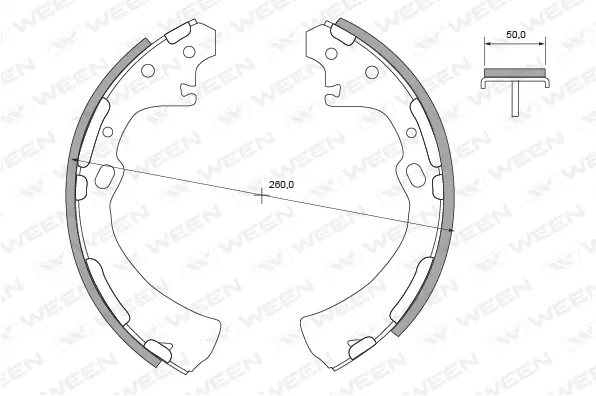 Brake Shoe Set (152-2361)