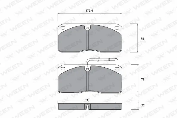 Brake Pad Set, disc brake (151-1043)